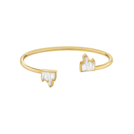 Lalique Clear Bracelet Terramineral Gold