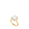 Lalique Ring - Pivoine- White Pearly on Clear Crystal, Size 7 1/4 (55)