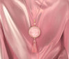 Lalique Pink Arethuse Tassle Pendant Necklace