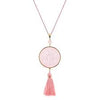 Lalique Pink Arethuse Tassle Pendant Necklace