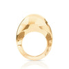 Lalique Ring - Cabochon - Gold Luster Crystal, Size 7 3/4 (55)