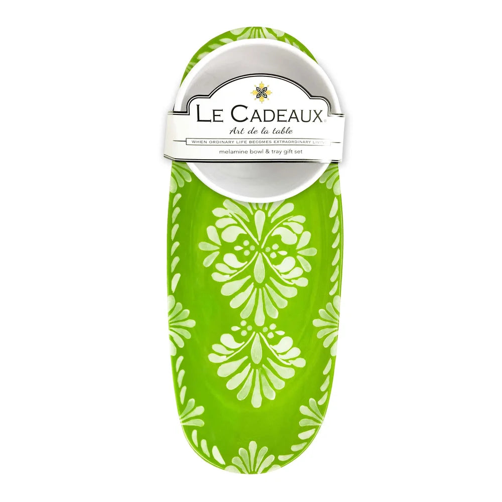 Le Caudex Paloma Green Bowl & Tray Gift Set