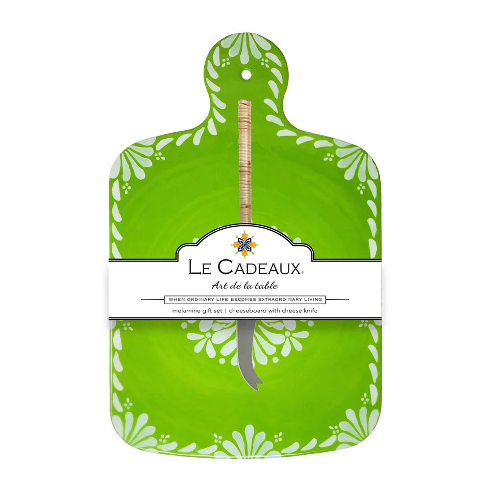 Paloma Green Cheeseboard with Knife Le Cadeaux