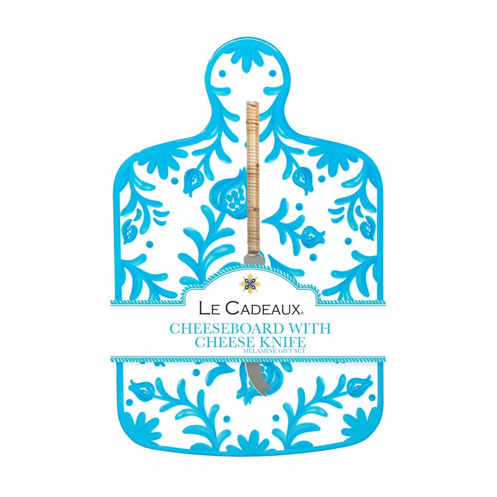 Le Cadeaux Sicily Teal Cheeseboard Gift Set
