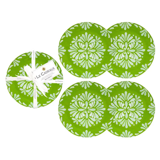 S4 Paloma Green Appetizer Plates Set of 4 Le Cadeaux