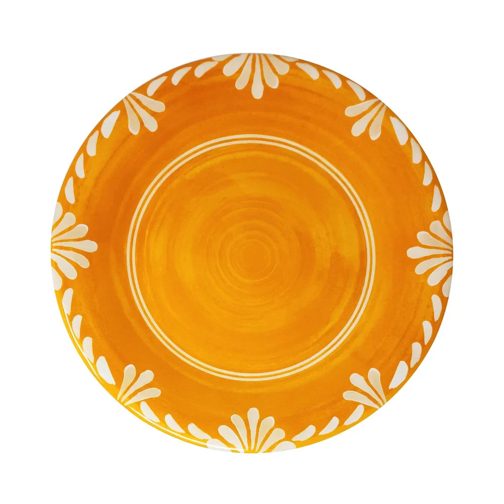 Paloma Orange Dinner Plate Le Cadeaux