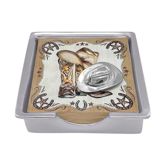 Mariposa Cowboy Hat Napkin Box Set  Signature