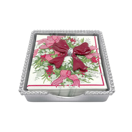 Mariposa Napkin Box Set - Beaded - Red Bow Weight