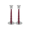 Mariposa Candlestick Set - Pearled - Red - Medium