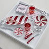 Mariposa Coaster Set - Beaded - Peppermint Candy