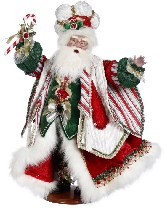 Mark Roberts 2024 Santa - Candy Cane Santa - Large