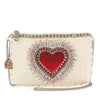 Mary Frances Follow Your Heart Beaded Mini Crossbody Clutch Handbag