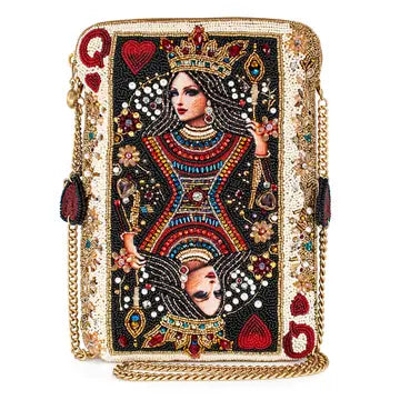 Mary Frances Queen Playing Card Mini Crossbody Clutch