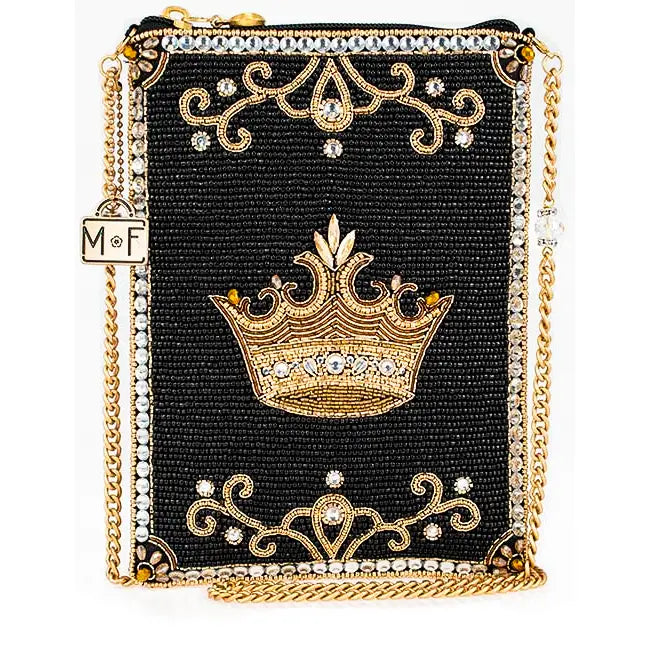 Mary Frances Royalty Gold Crown Mini Crossbody Handbag