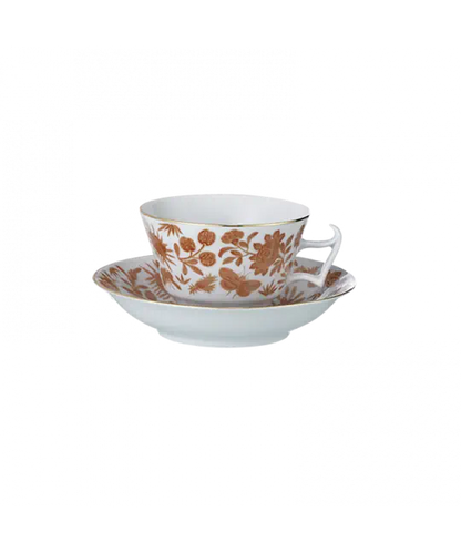 Mottahedeh Sacred Butterfly Teacup and Saucer