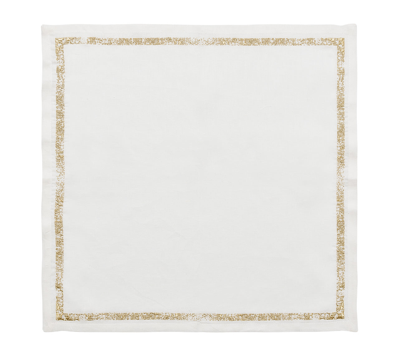 Kim Seybert Napkin: Impression in White & Gold