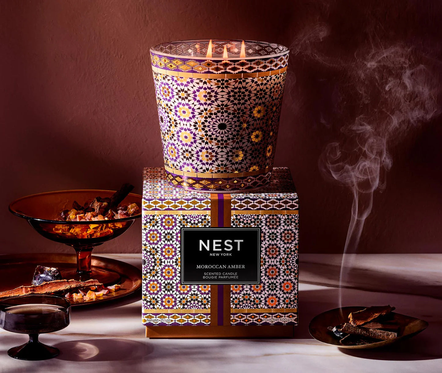 Nest Moroccan Amber 3-Wick Candle