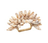 Kim Seybert Napkin Rings: Shell Fringe in Ivory & Brown, Set of 4