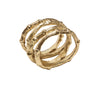 Kim Seybert Napkin Rings: Bamboo in Gold, Set of 4
