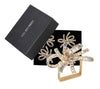 Kim Seybert Napkin Rings: Jeweled Bow in Gold & Crystal, Set of 4