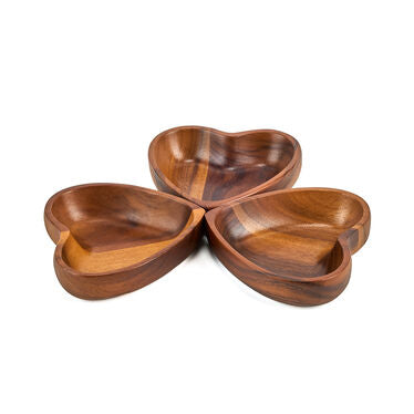 Nambe Small Heart Bowls (Set of 3)