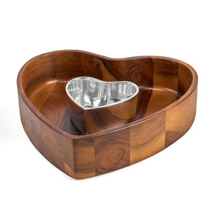 Nambe Heart Chip & Dip