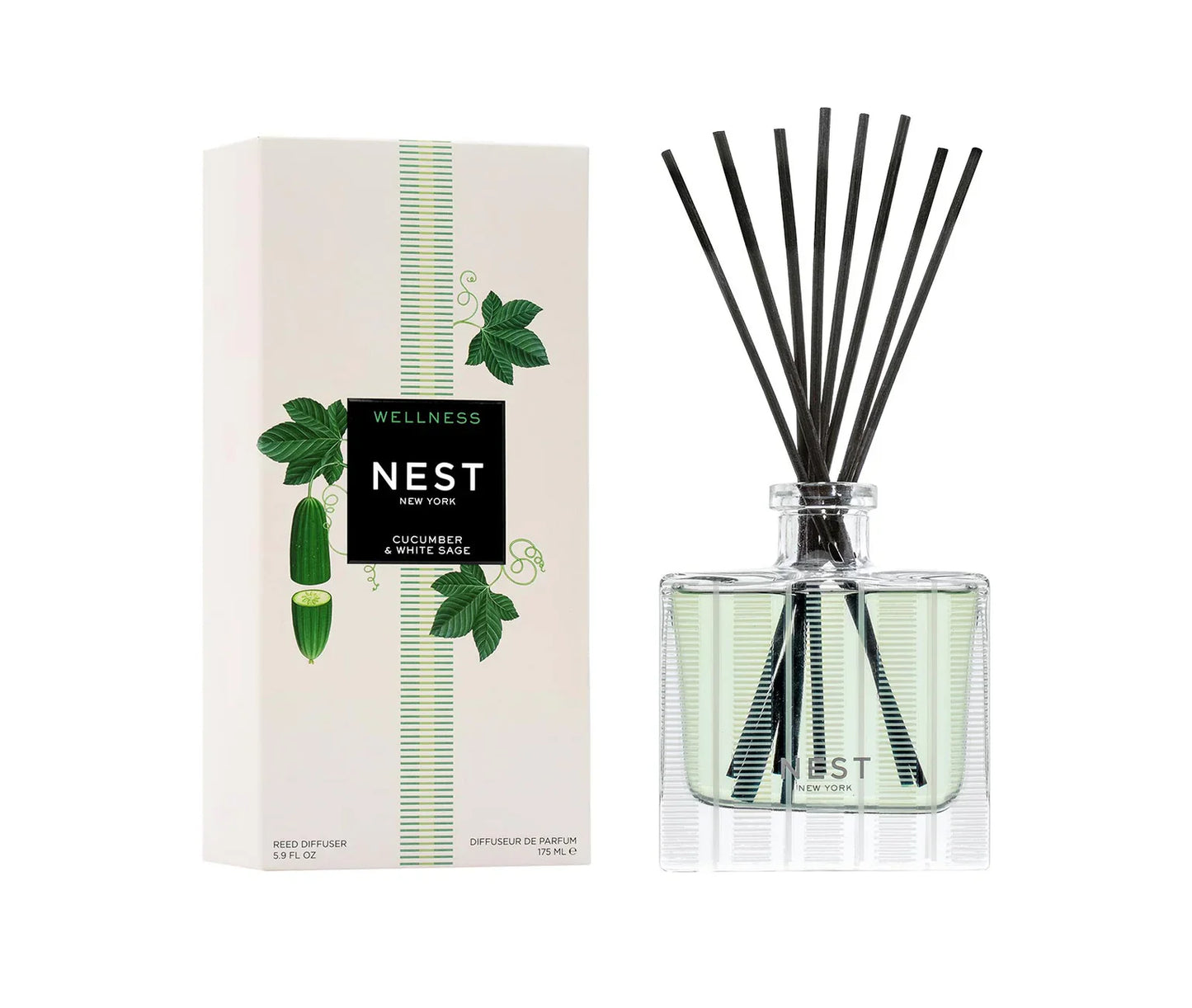 Nest Candle Cucumber & White Sage Reed Diffuser