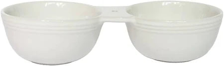 Nora Fleming Stoneware: Pinstripes Double Dipper Bowl