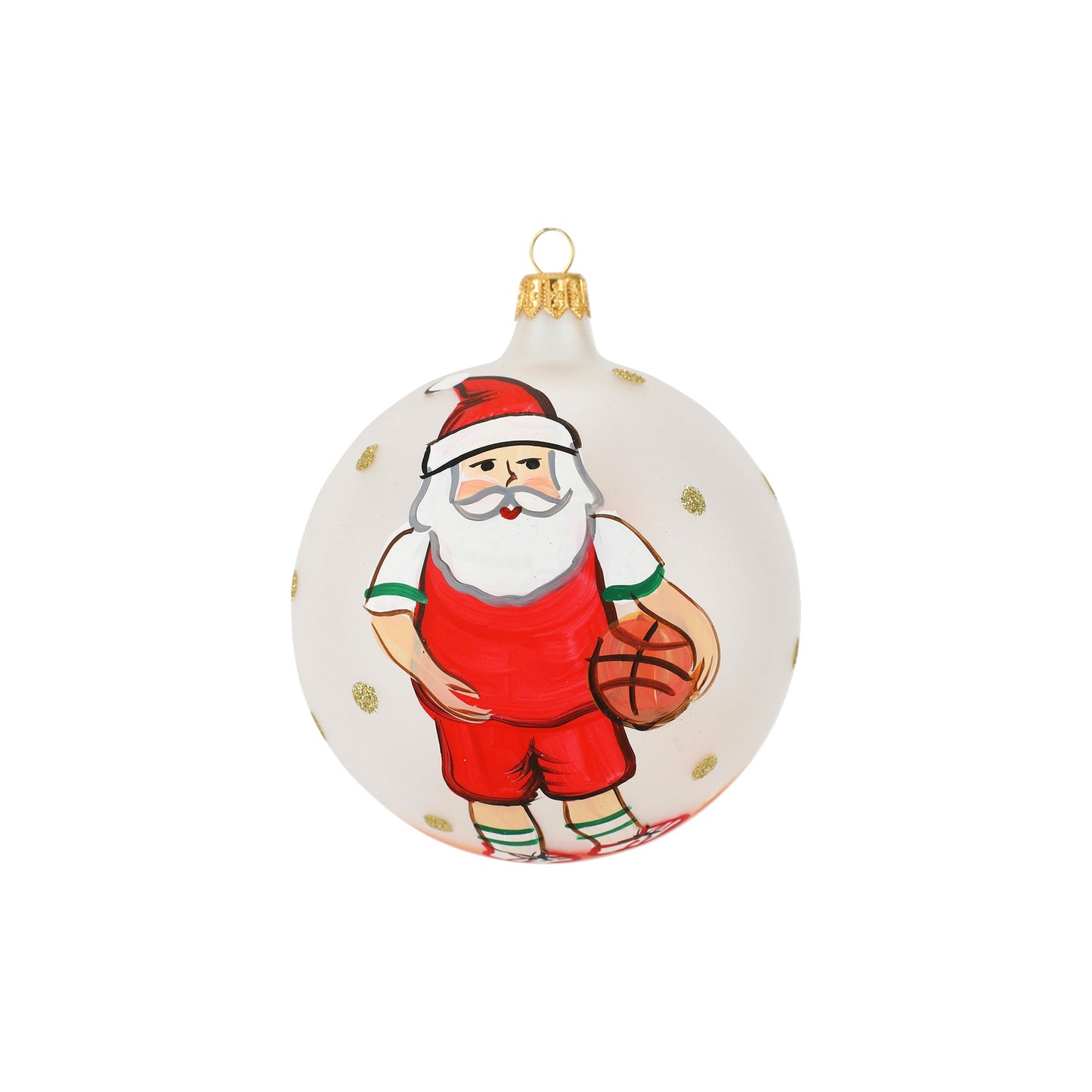 Vietri Ornament: Old St. Nick Basketball Ornament