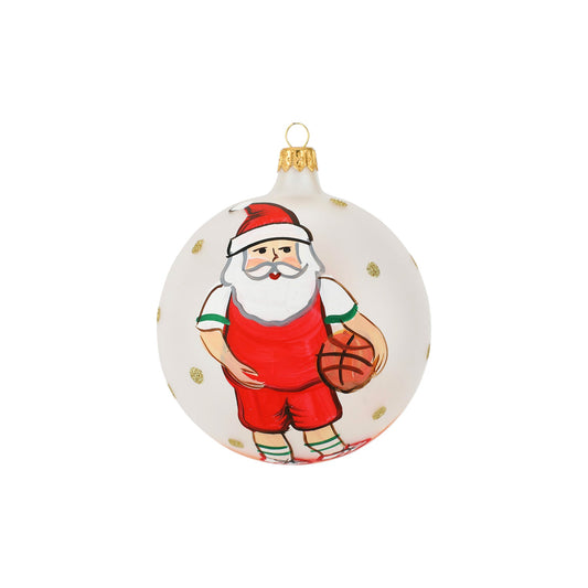 Vietri Ornament: Old St. Nick Basketball Ornament
