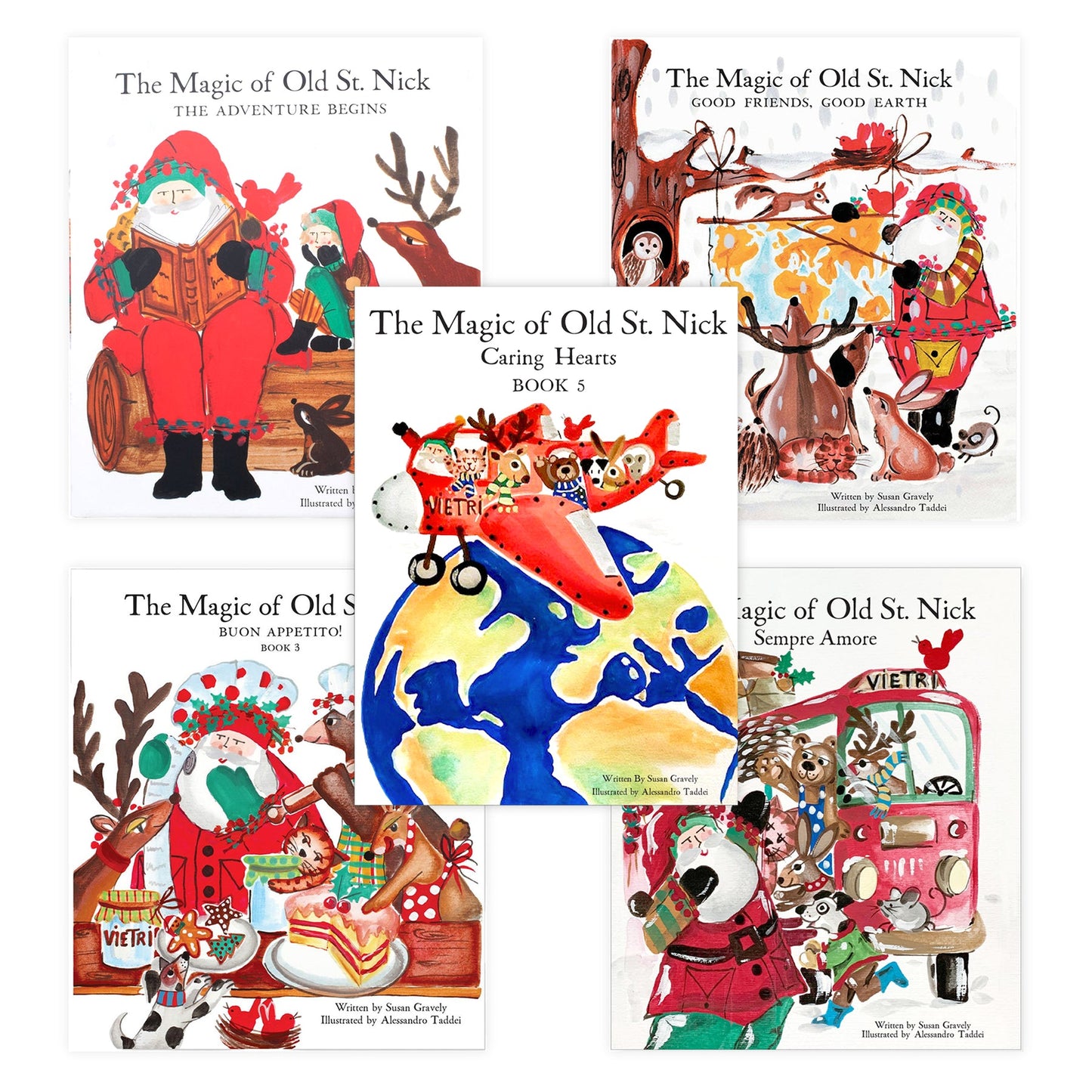 Vietri Old St. Nick Children's Book Set
