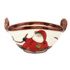 Vietri Old St. Nick Large Handled Oval Bowl w/Sleigh
