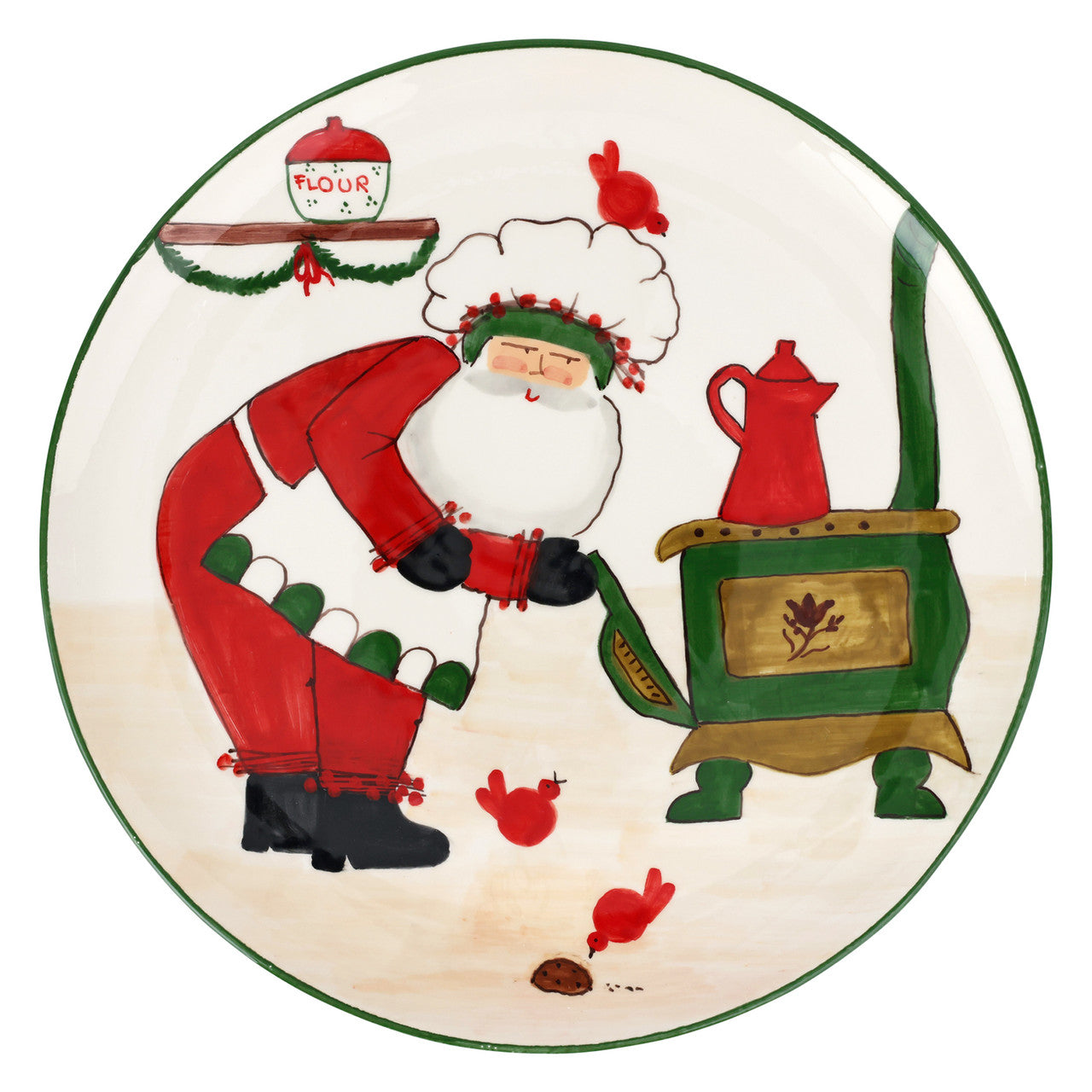Vietri Old St. Nick Round Platter - Large w/Oven