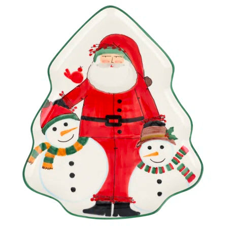 Vietri Old St. Nick 2024 Limited Edition Figural Tree Platter
