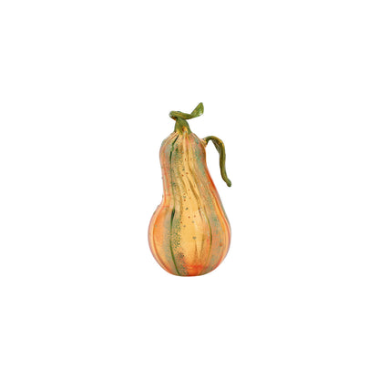 Vietri Pumpkins Figural Glass Gourd - Amber