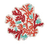 Kim Seybert Placemats: Coral Spray in Coral & Turquoise, Set of 2