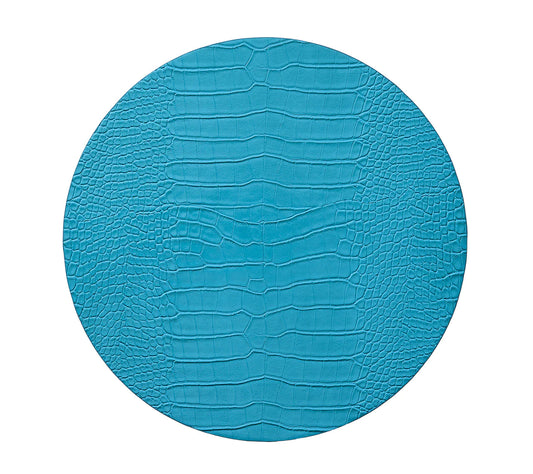Kim Seybert Placemats: Croco in Turquoise, Set of 4
