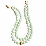 Dina Mackney Designs Necklace - Lemon Chrysoprase Double Row Necklace