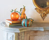 Vietri Pumpkins Figural Glass Gourd - Amber