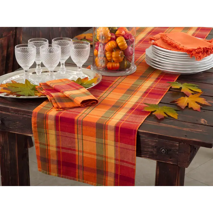 Harvest Plaid Tablecloth 65" x 140"