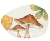 Vietri Autunno Oblong Oval Platter - Mushrooms