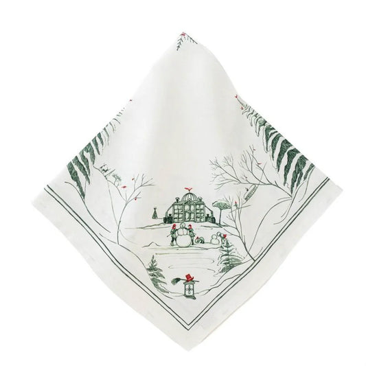 Juliska Napkin: Country Estate Winter Frolic - Evergreen