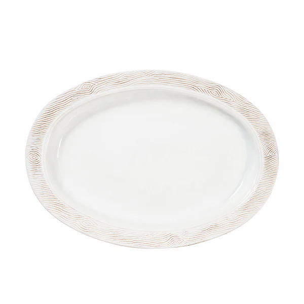 Juliska Blenheim Oak 18" Oval Platter - Whitewash