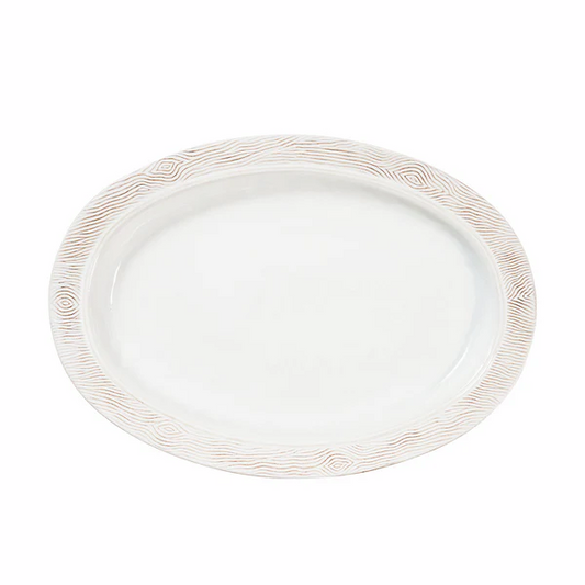 Juliska Blenheim Oak 18" Oval Platter - Whitewash