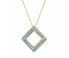 Lalique Losange Blue Pendant Bacchantes Necklace