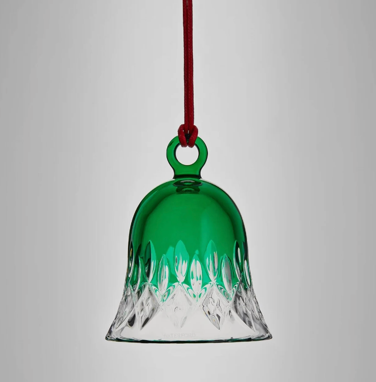 Waterford Lismore Christmas Green Bell Ornament