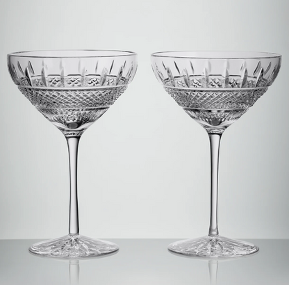 Waterford Irish Lace Martini 10 OZ Set/2