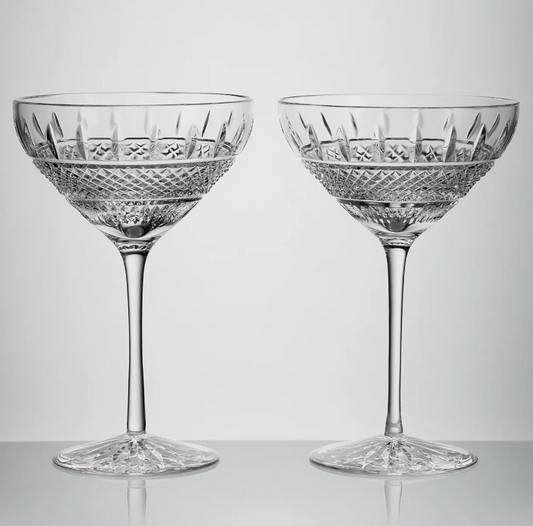 Waterford Irish Lace Martini 10 OZ Set/2