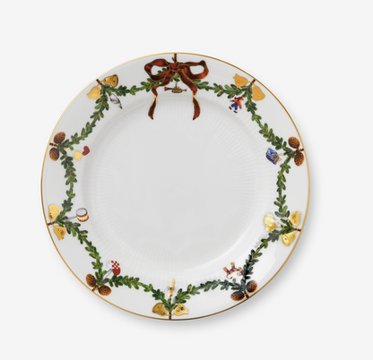 Royal Copenhagen Star Fluted Christmas Salad Plate 8.75 Inches