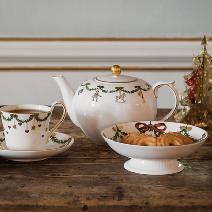 Royal Copenhagen Star Fluted Christmas TEAPOT